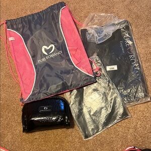 Pure Romance Pink and Gray Bag Set